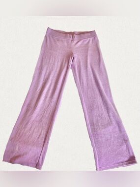Juicy Couture Pink Lilac Wide-Leg Lounge Y2K Track Pants